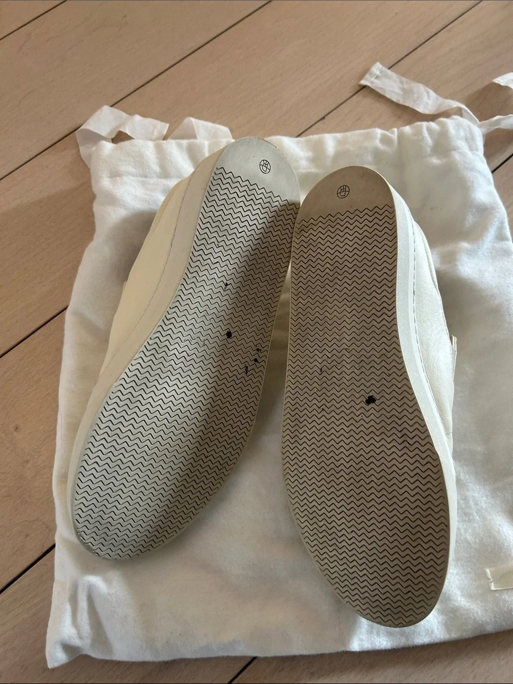 THE ROW Marie H Milk White nappa sneakers - Picture 2 of 4